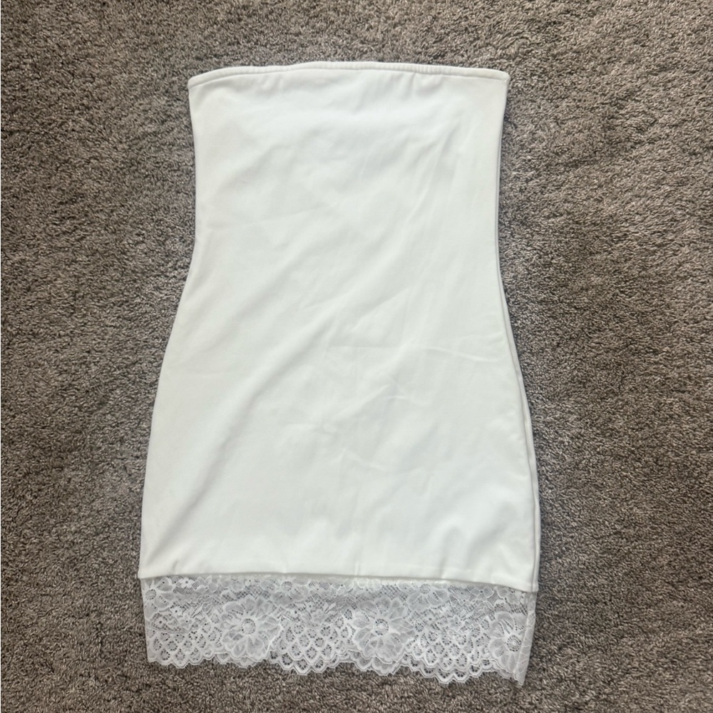 White Strapless Dress